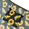 Wrapables Large & Small Foldable Tote Nylon Reusable Grocery Bags, Set of 2, Sunflowers